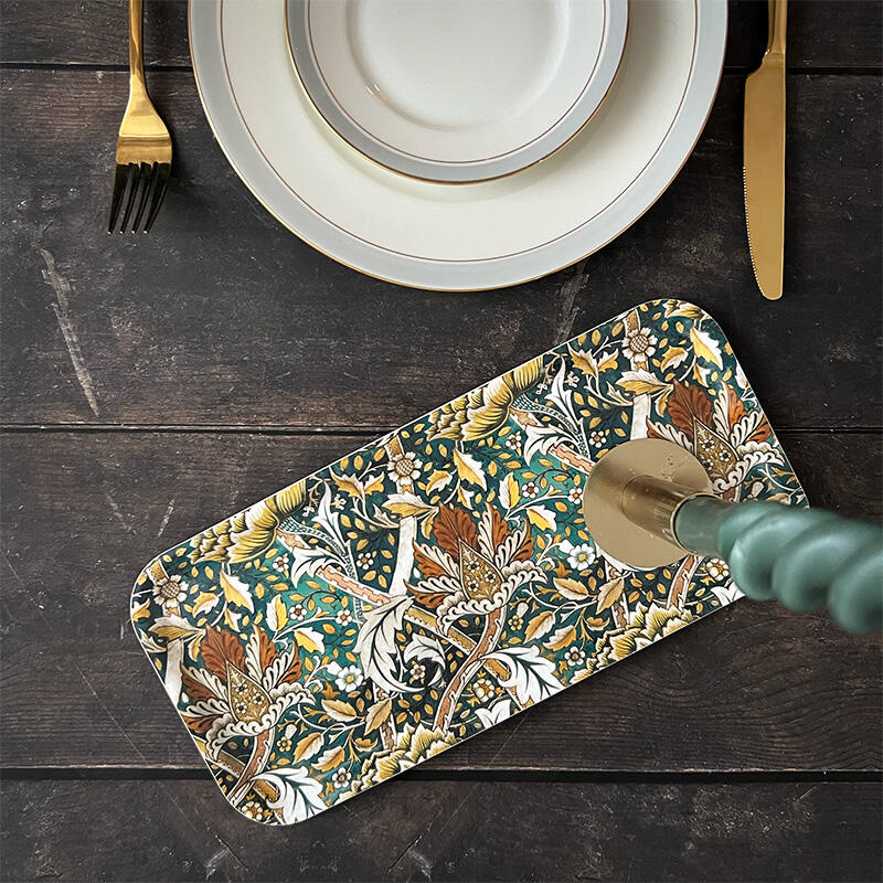 Bricka avlång Windrush Green William Morris
